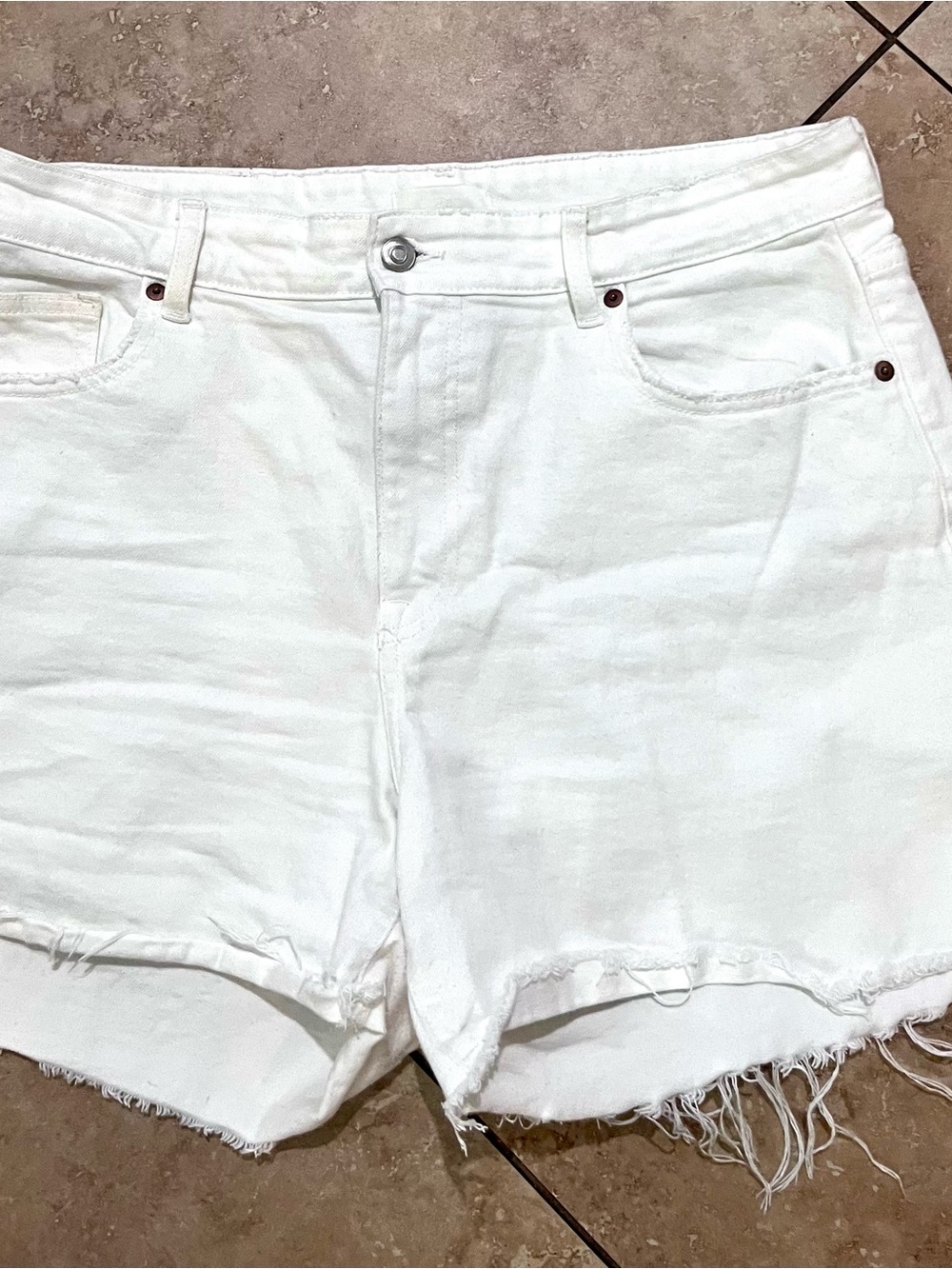H&M White Women's Denim Cutoff Shorts